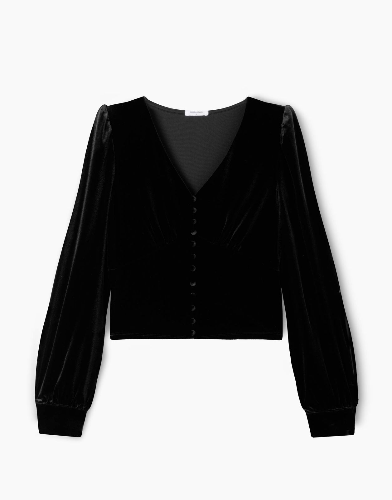 Блуза женская Gloria Jeans GWT003277 черная XXS (36-38)