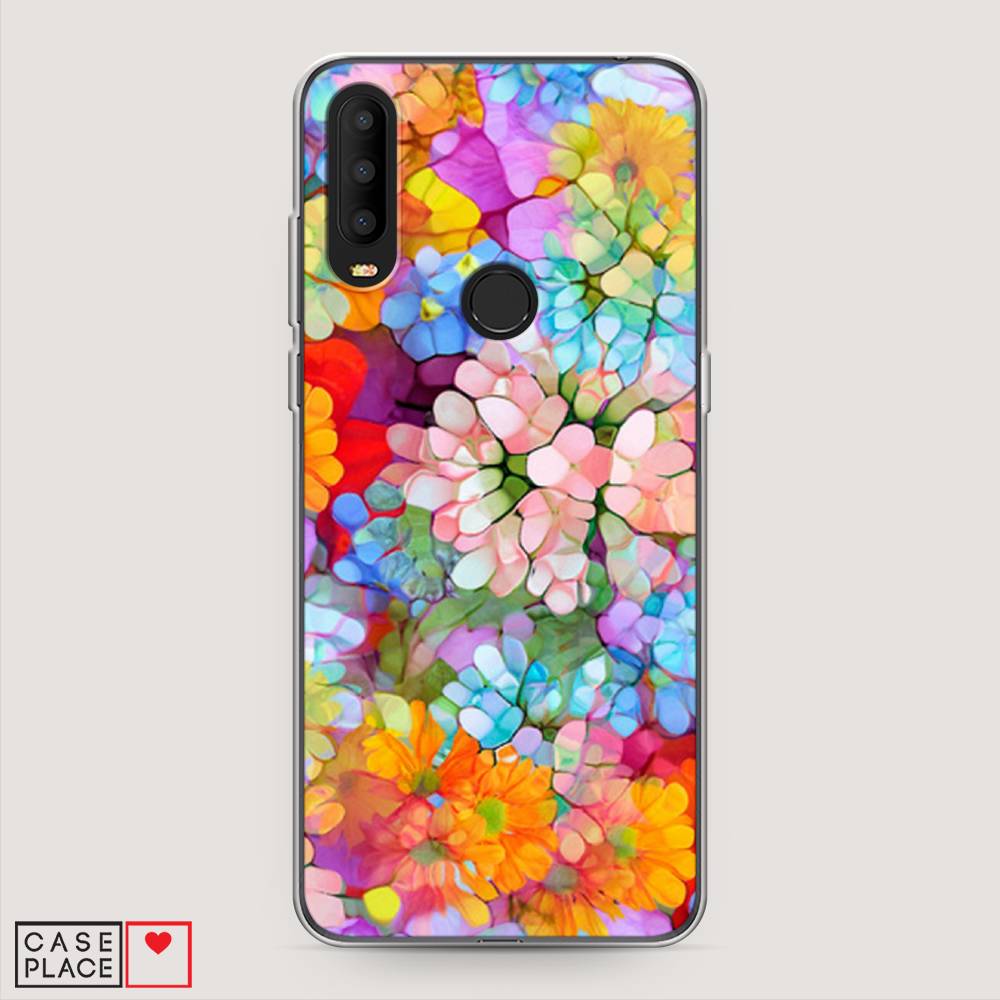 

Чехол на Alcatel 3X 5048Y (2019) "Цветы витраж", Оранжевый;розовый;голубой, 170750-3