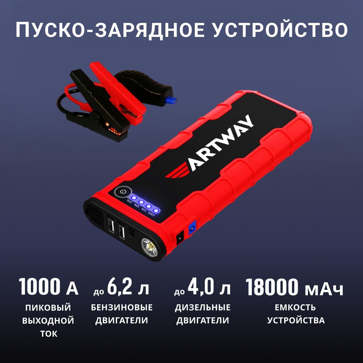 Пуско-зарядное устройство Artway JS-1018 ULTRA 16370₽