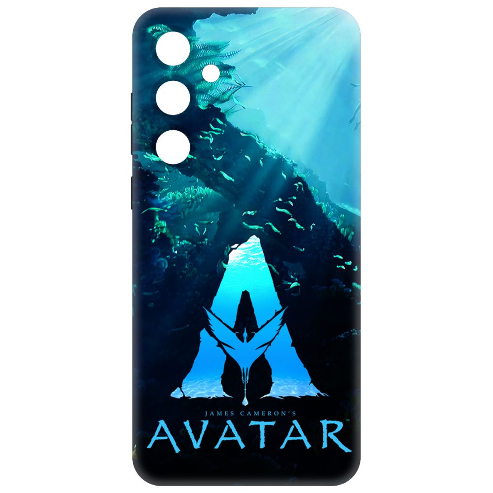 Чехол-накладка Soft Case Аватар - Цветное лого для Samsung Galaxy A55 5G (A556) черный