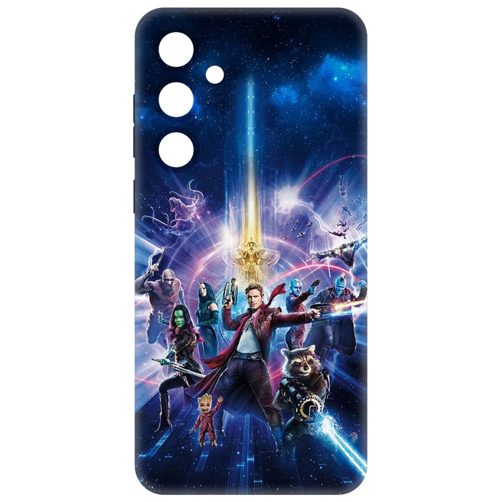 

Чехол-накладка Soft Case Стражи Галактики. Все вместе для Samsung Galaxy A55 5G (A556), Черный