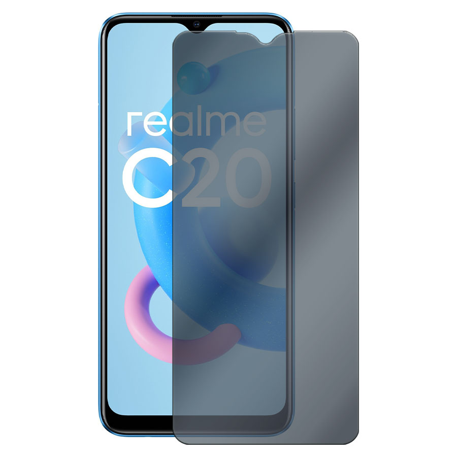 Стекло защитное гибридное Антишпион Krutoff для Realme C20/ С21/ С11 (2021)