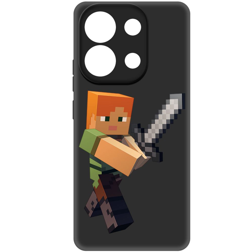 

Чехол-накладка Krutoff Soft Case Minecraft-Алекс для Xiaomi Redmi Note 13 4G черный