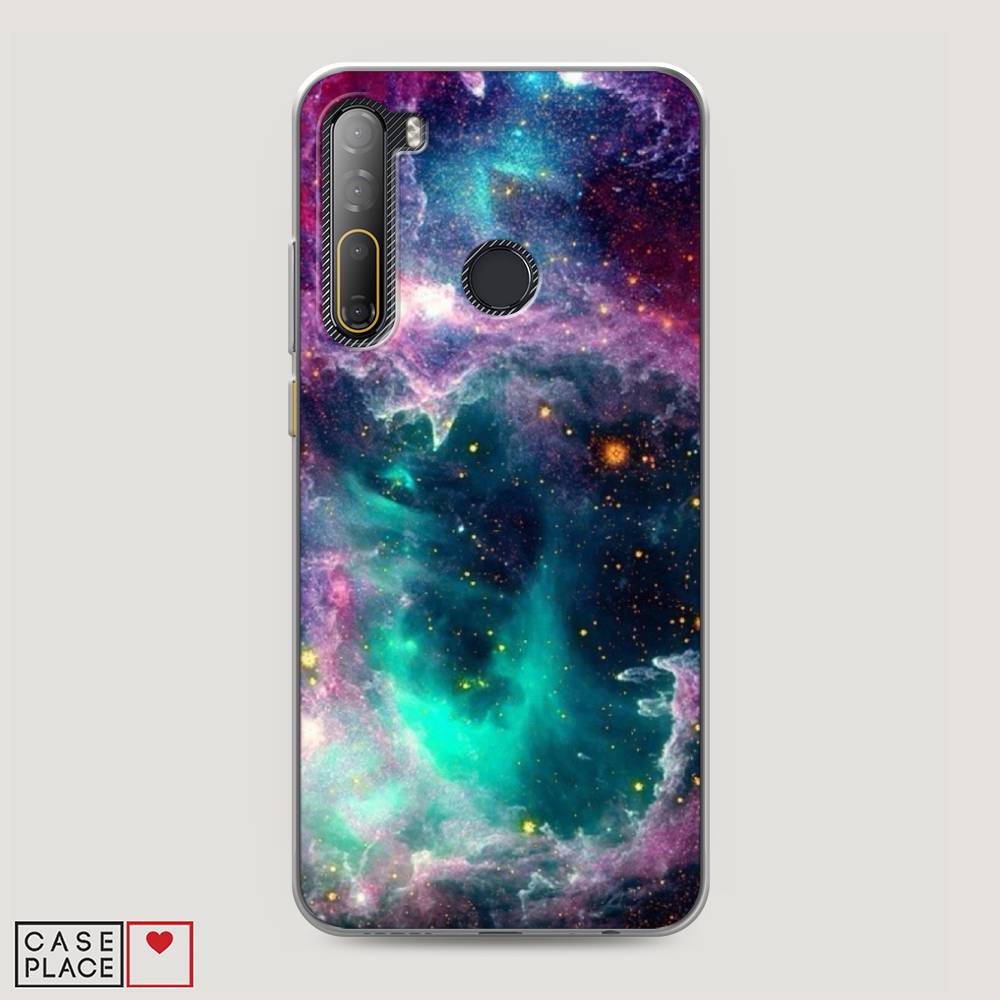 

Чехол на HTC Desire 20 Pro "Звездные облака", Розовый;бежевый, 102750-2