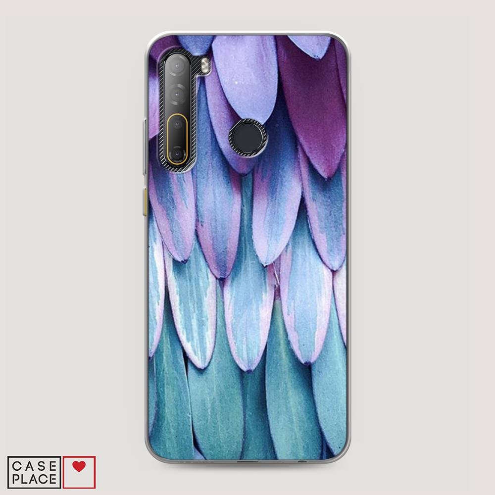 

Чехол на HTC Desire 20 Pro "Синее перо", Фиолетовый;голубой, 102750-3