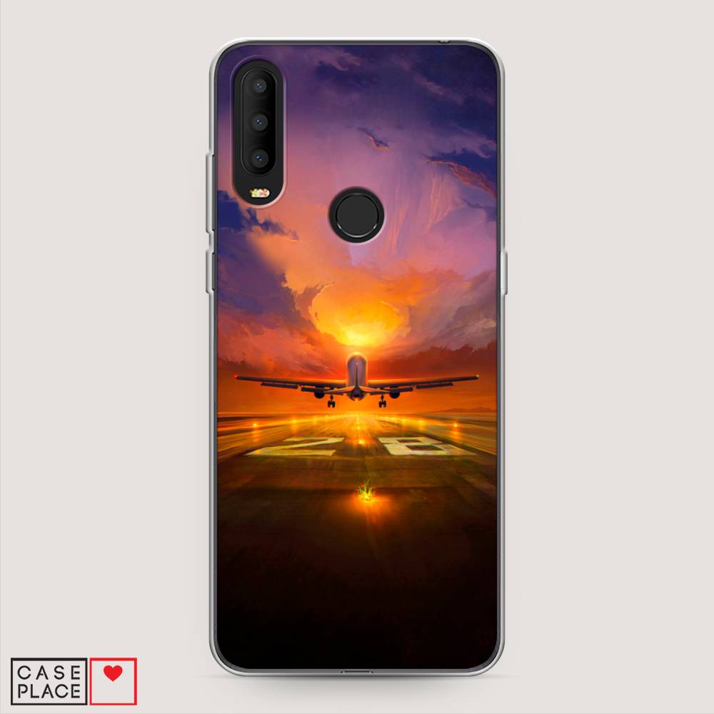 

Чехол на Alcatel 3X 5048Y (2019) "Самолет на посадке", Оранжевый;синий, 170750-6