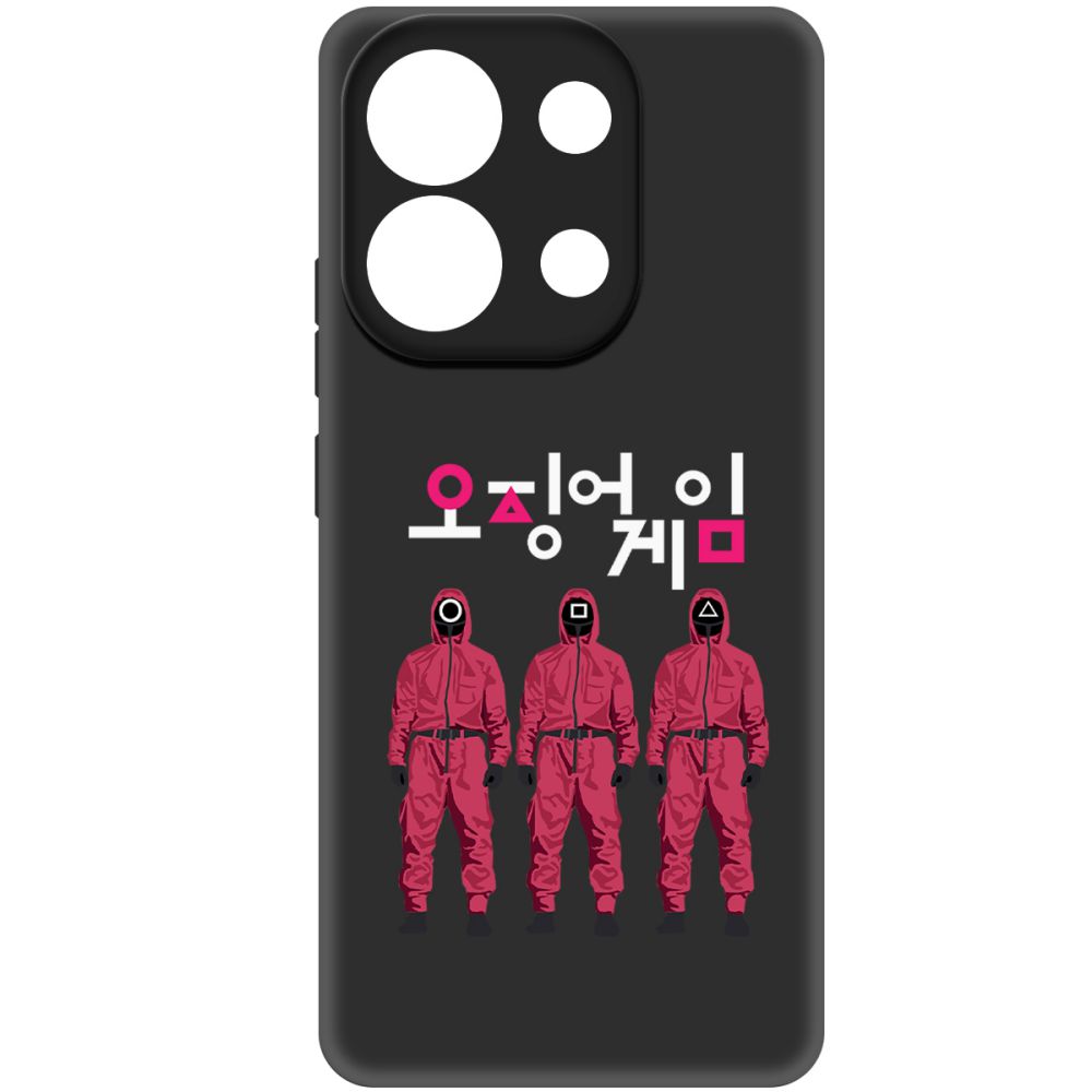 

Чехол-накладка Soft Case Игра в кальмара-Персонал для Xiaomi Redmi Note 13 4G черный