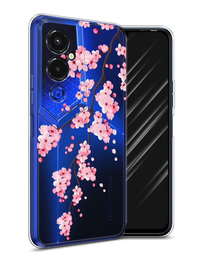 

Чехол Awog на Tecno Pova 4 pro / Техно Пова 4 Про "Розовая сакура", Розовый;коричневый