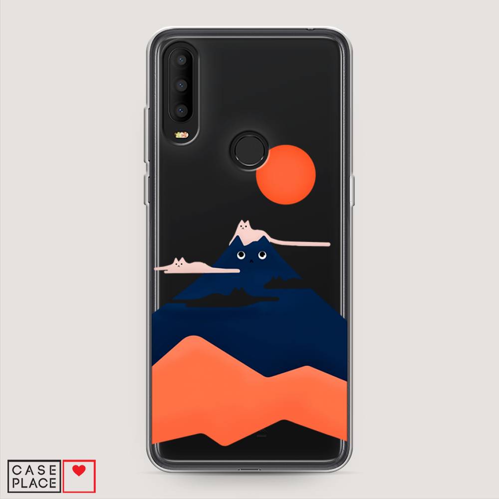 

Чехол на Alcatel 3X 5048Y (2019) "Кот-гора", Черный;оранжевый, 170750-4