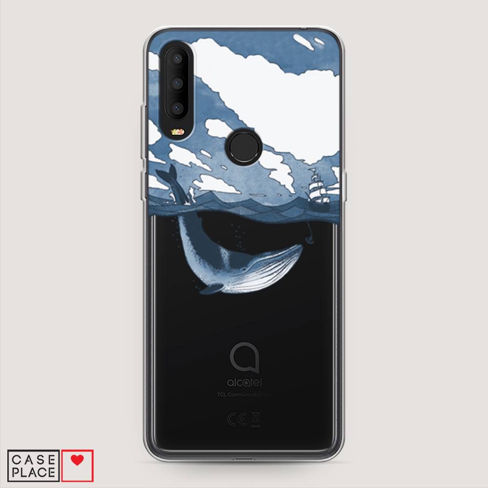 

Чехол на Alcatel 3X 5048Y (2019) "Большой кит", Синий, 170750-1
