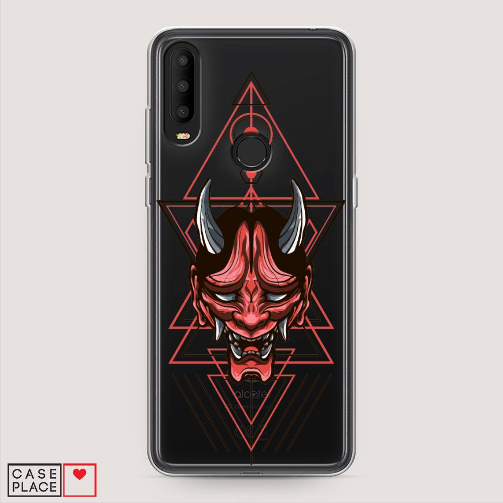 

Чехол на Alcatel 3X 5048Y (2019) "Hanya Oni mask", Серый;красный;черный, 170750-4