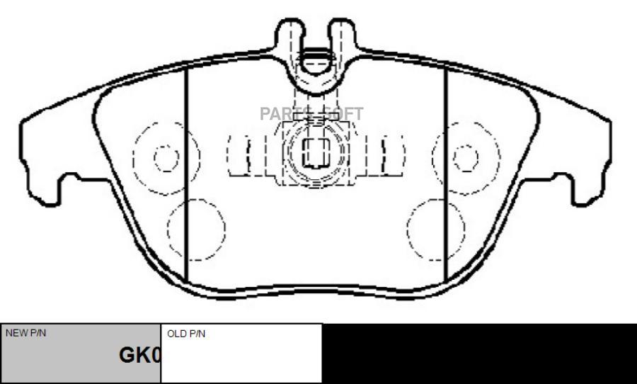 

Колодки тормозные дисковые задние MB W204 1.8-3.5 07 (старый арт. CKBZ-57) GK0084