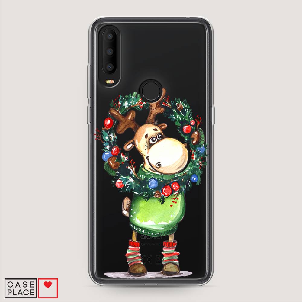 

Чехол на Alcatel 3X 5048Y (2019) "Олень с новогодним венком", 170750-4