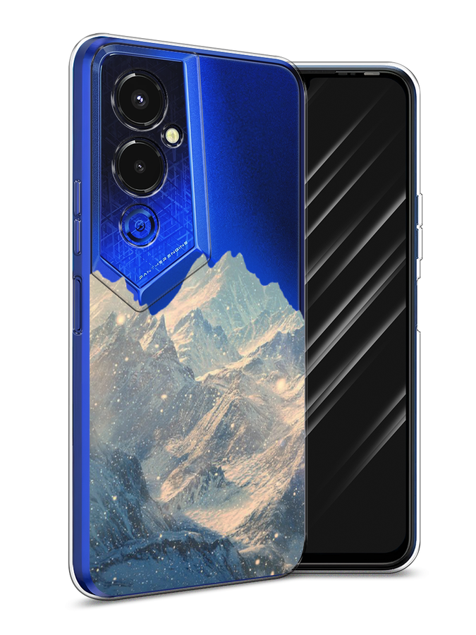 

Чехол Awog на Tecno Pova 4 pro / Техно Пова 4 Про "Горы арт 2", Серый