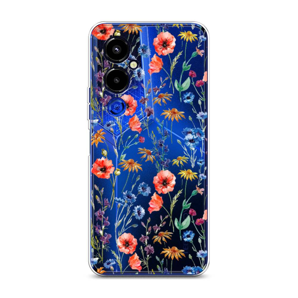 

Чехол Awog "Маки и васильки фон" на Tecno Pova 4 pro / Техно Пова 4 Про