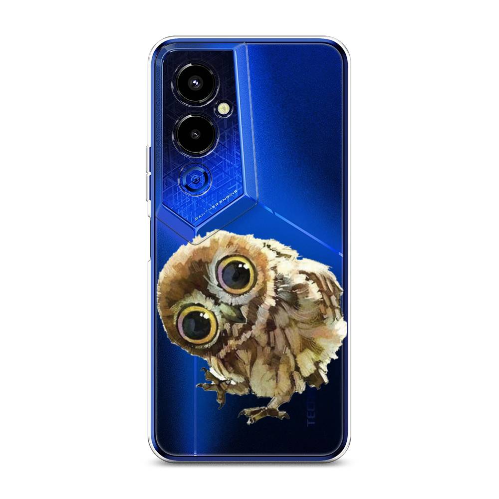 

Чехол Awog на Tecno Pova 4 pro / Техно Пова 4 Про "Любопытный совенок", Коричневый;белый;прозрачный
