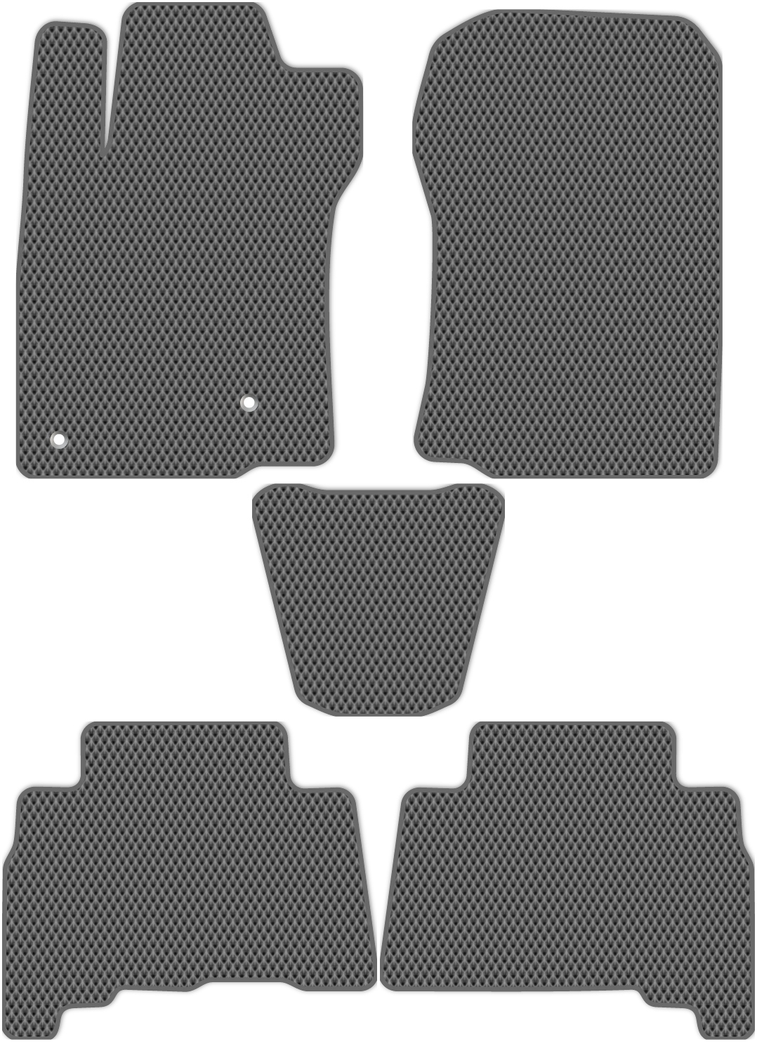 

Коврики ЭВА в салон для Toyota Land Cruiser Prado 4 2009 - 2013, 5 шт. серый, 4824-S5YLT-H