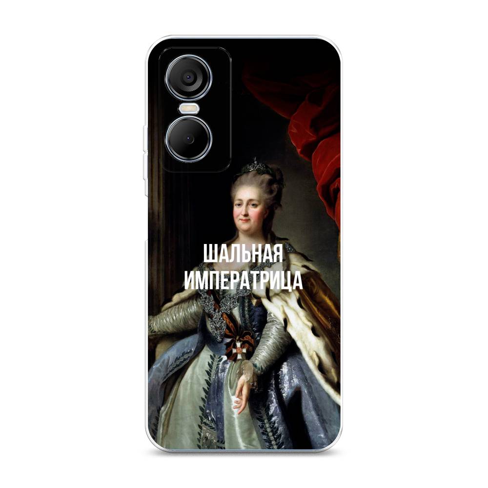 

Чехол Awog на Tecno Pop 6 pro / Техно Поп 6 Про "Шальная императрица", Синий;красный;белый
