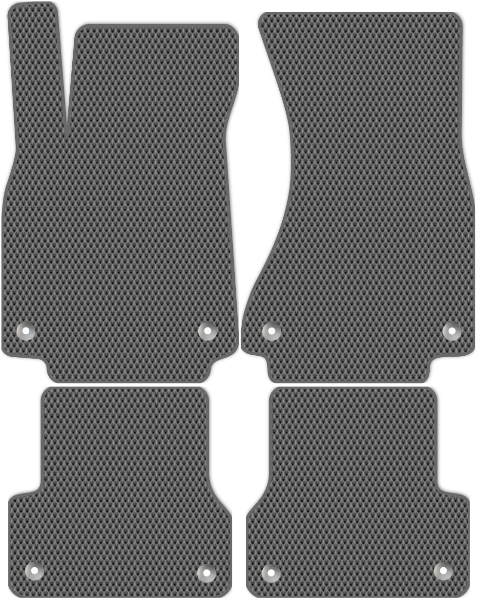 

Коврики ЭВА в салон для Audi A6 Allroad quattro 3 2012 - 2019, 4 шт. серый, 1239-S4YL-H