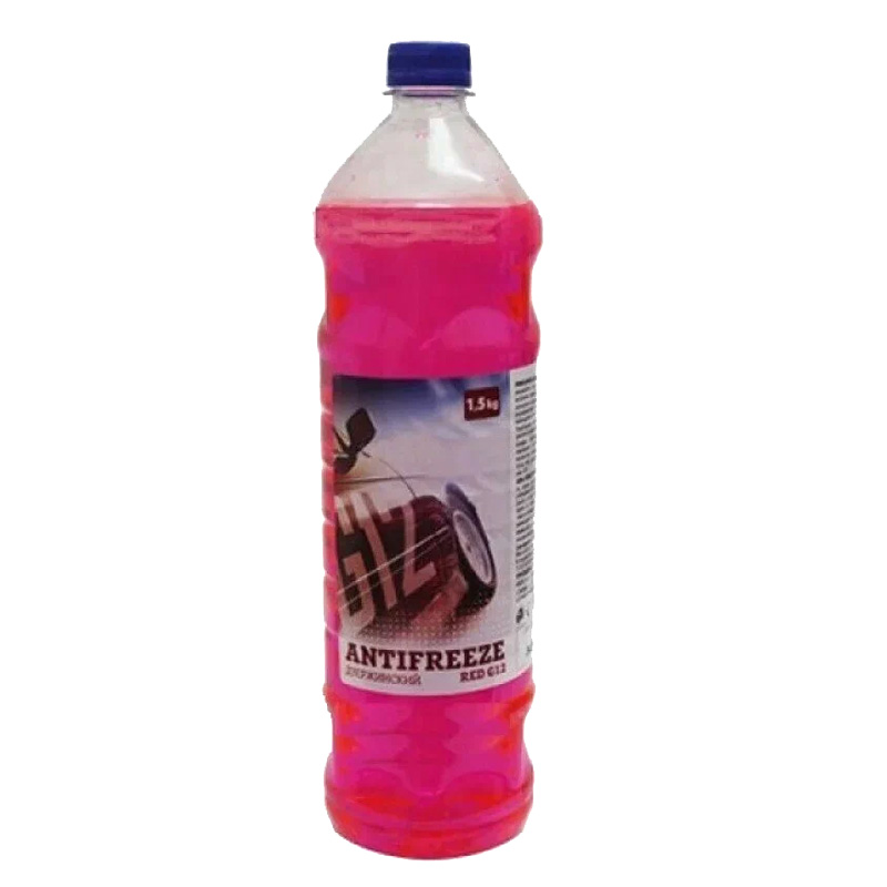 Жидкость охлаждающая Антифриз Дзержинский ГОСТ G12 (красный) 1 кг (бутылка ПЭТ)