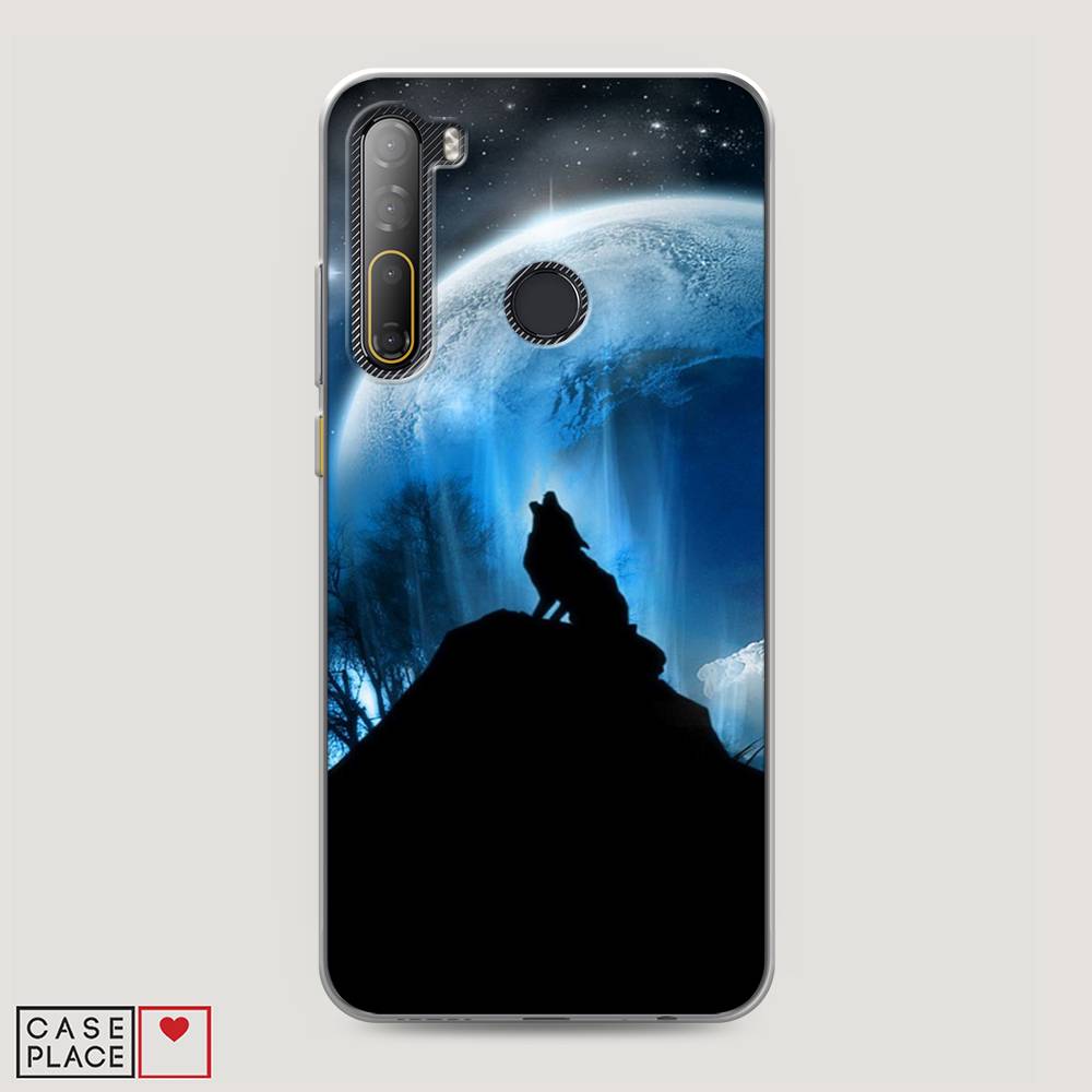 

Чехол на HTC Desire 20 Pro "Волк 2", Синий;черный;белый, 102750-1