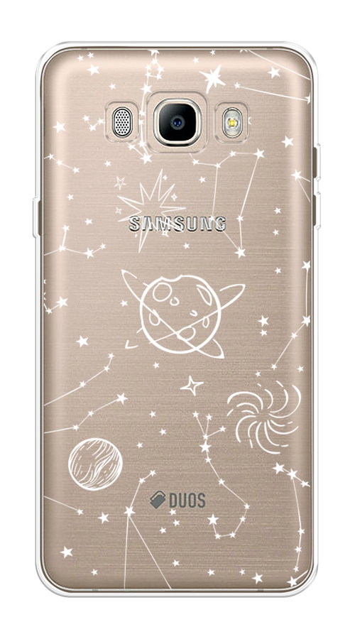 

Чехол на Samsung Galaxy J7 2016 "Планеты в космосе", Белый, 23050-2
