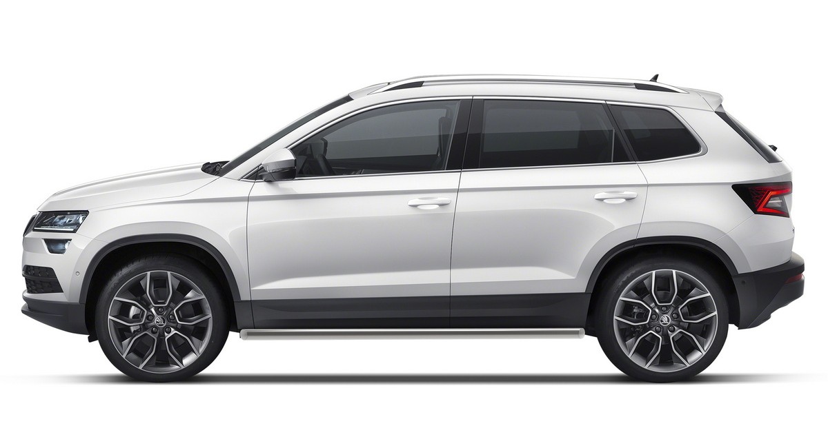 фото Защита порогов d57 rival для skoda karoq 2020-н.в., нерж. сталь, 2 шт., r.5102.003