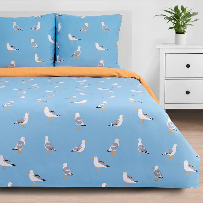 

Постельное бельё «Этель» 2 сп Seagulls 175*215 см, 200*220 см, 70*70 см - 2 шт