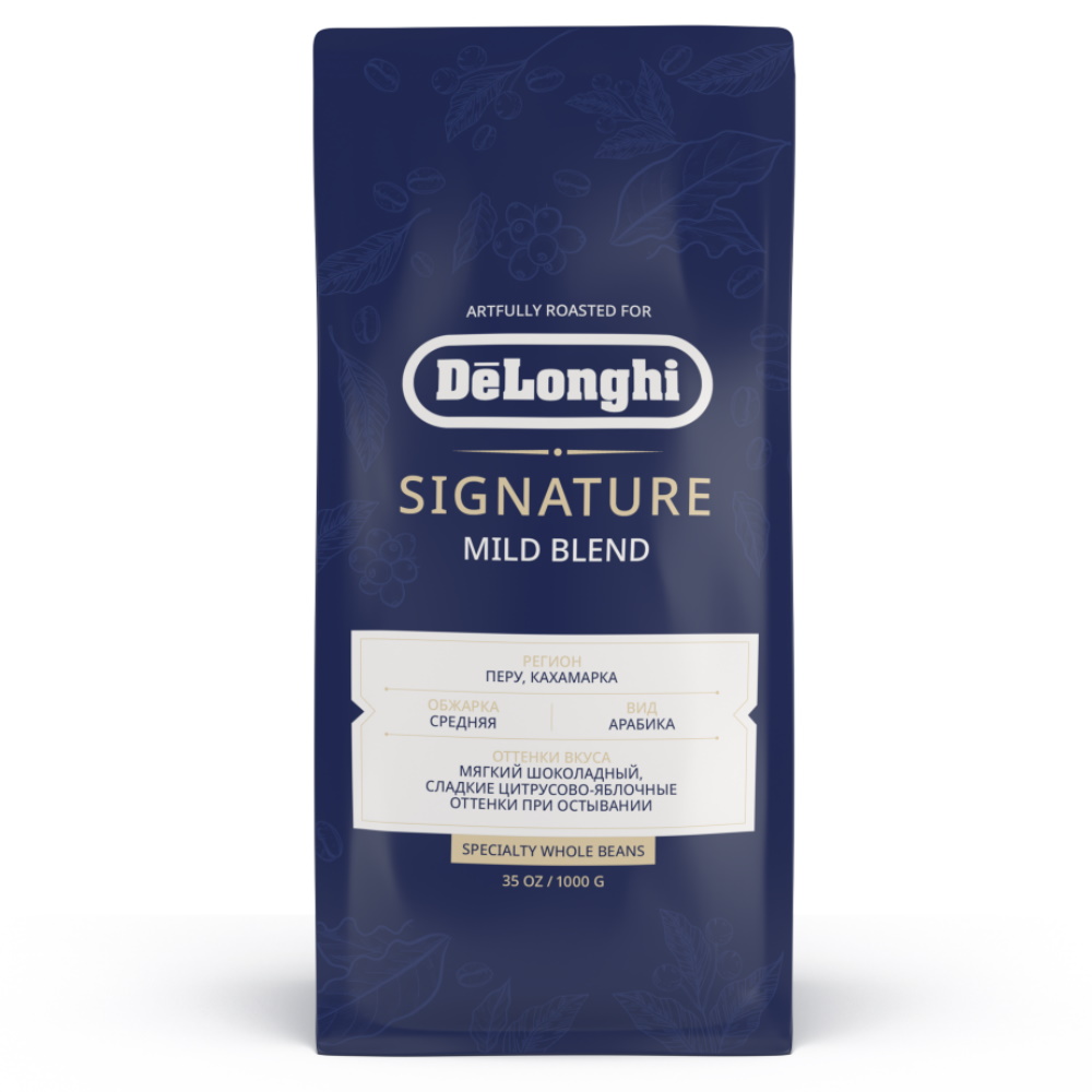 Кофе в зернах DeLonghi Signature coffee Mild Blend, 1 кг
