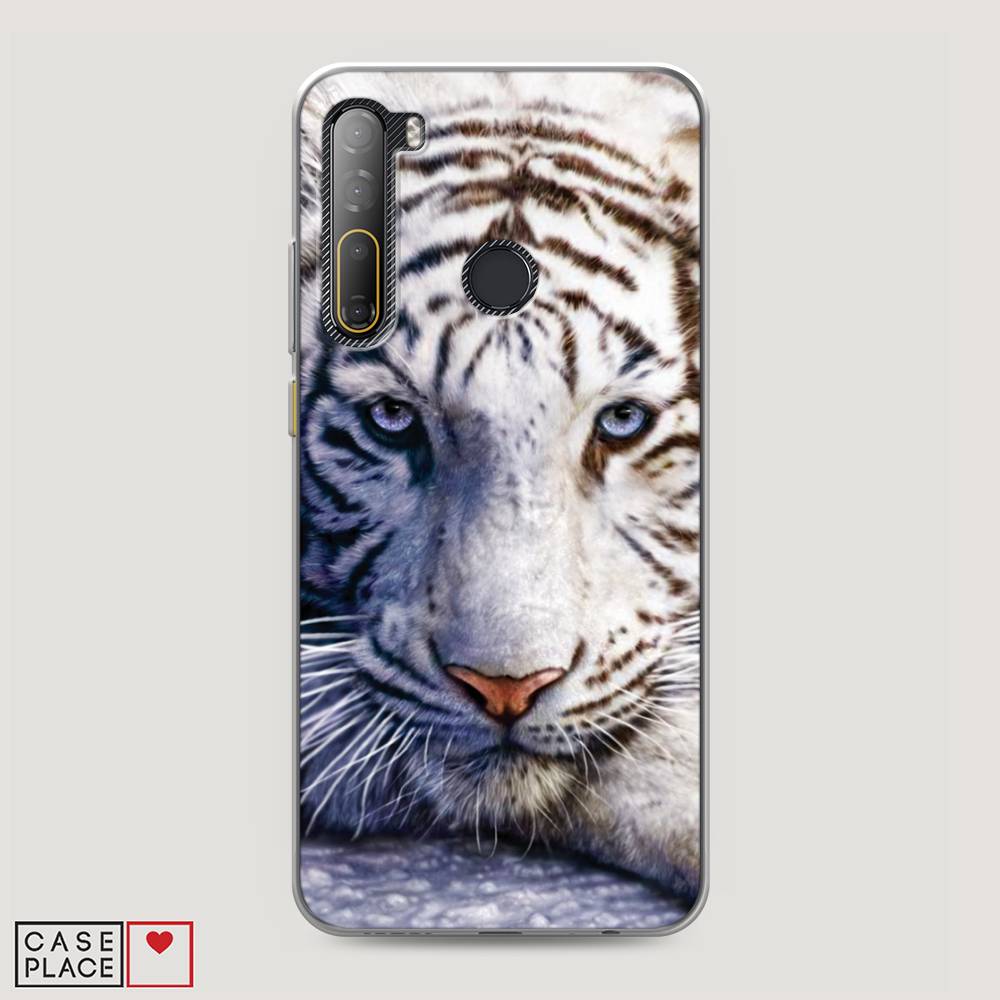 

Чехол на HTC Desire 20 Pro "Бенгальский тигр", Коричневый;белый, 102750-1
