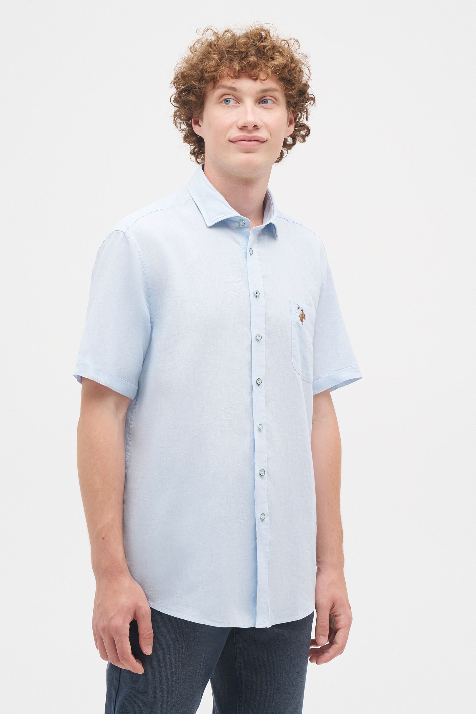 

Рубашка мужская U.S. POLO Assn. G081SZ0040ELFY-R голубая S, Голубой, G081SZ0040ELFY-R