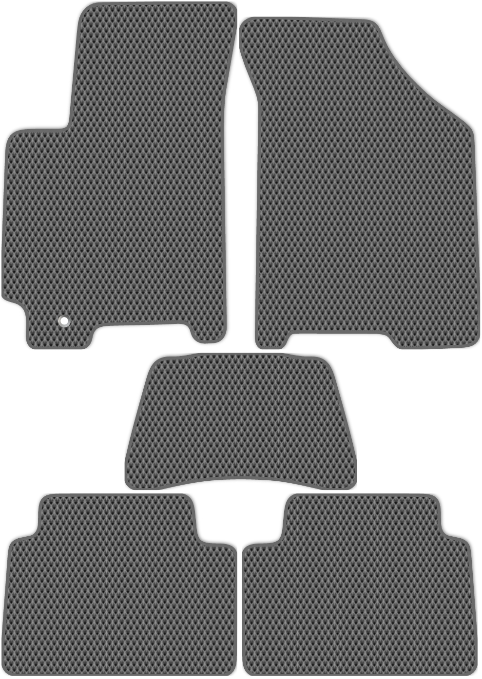 

Коврики ЭВА в салон для Chevrolet Lacetti 2004 - 2013, 5 шт. серый, темно-серый кант, 1606-S5YT-H