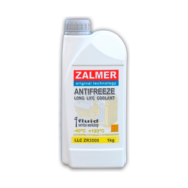 ZALMER Антифриз Antifreeze ZR3500 G11 LLC желтый -35С 1кг нетто ZR35Y001