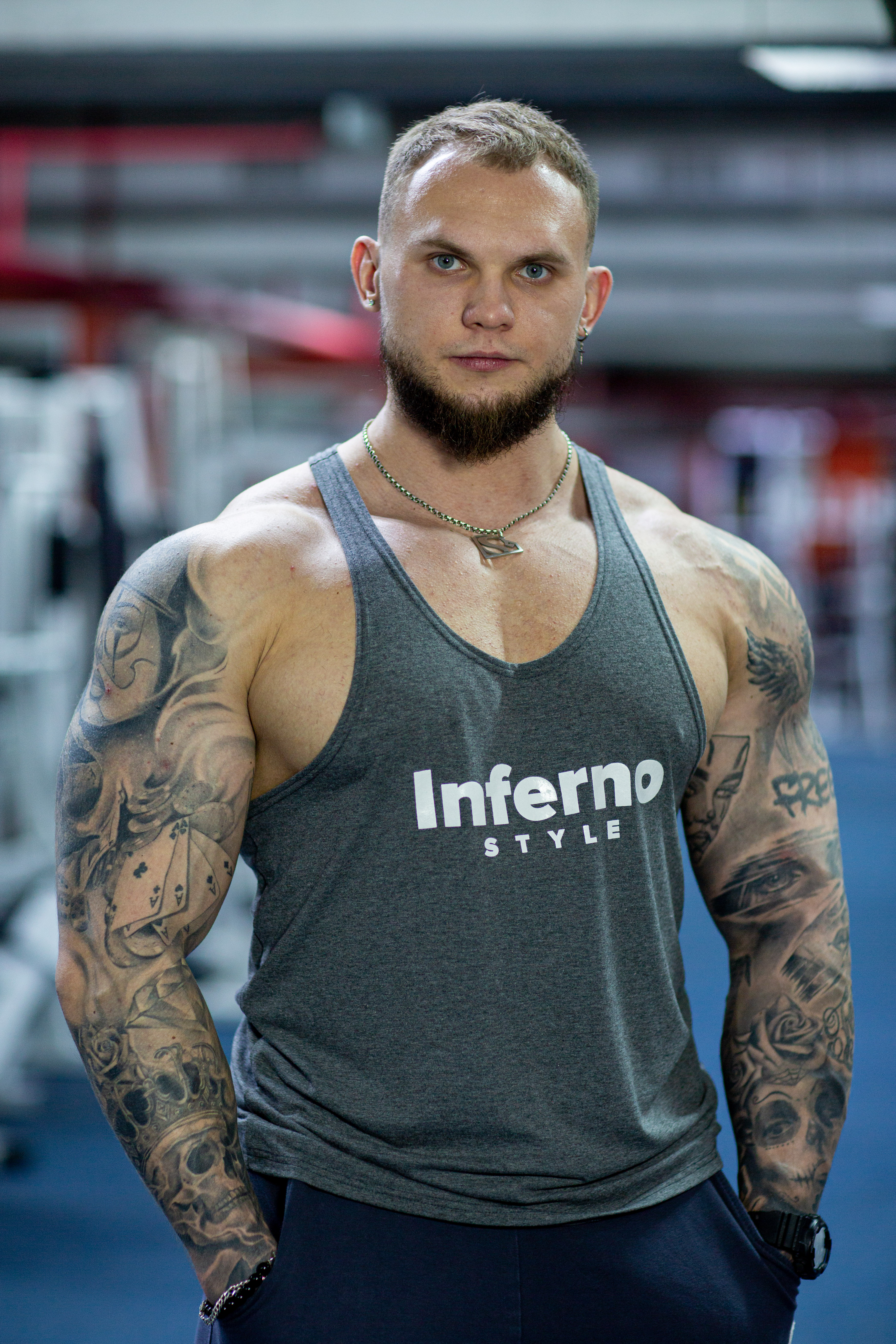 

Майка мужская INFERNO style М-008-001 серая XL, Серый, М-008-001