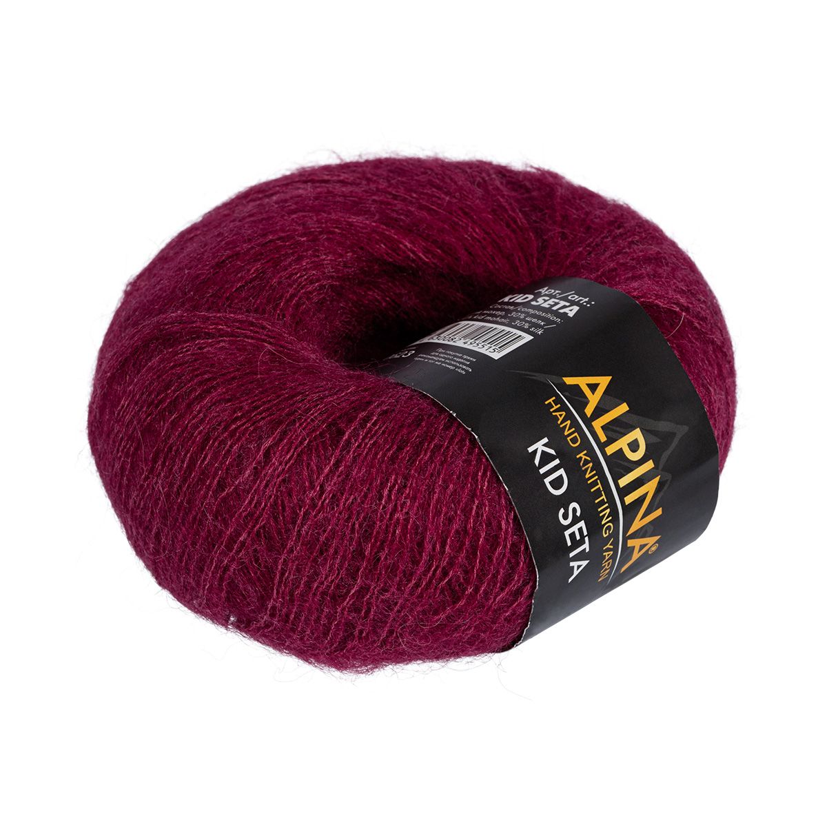

Пряжа Alpina KID SETA 70% кид мохер, 30% шелк 1 шт х 25 г 225 №09 бордовый