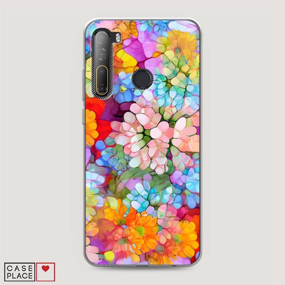 

Чехол на HTC Desire 20 Pro "Цветы витраж", Оранжевый;розовый;голубой, 102750-3