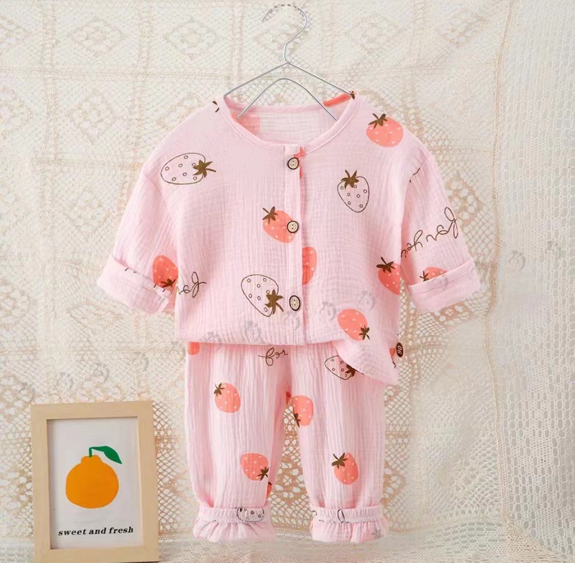 Пижама детская Happy Leo FGYY4-341, розовый, 92