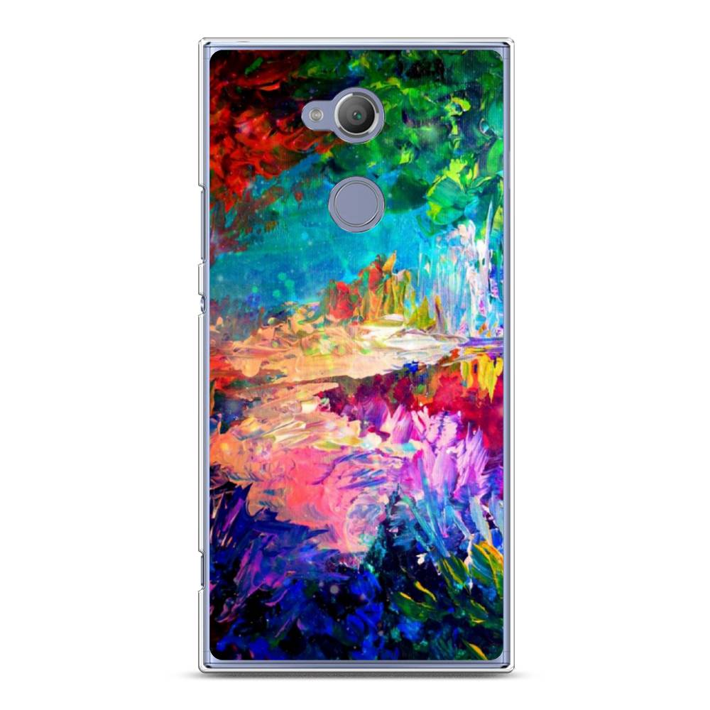 

Чехол для Sony Xperia XA2 Ultra "Лес-гуашь", Синий;розовый;зеленый, 53250-4