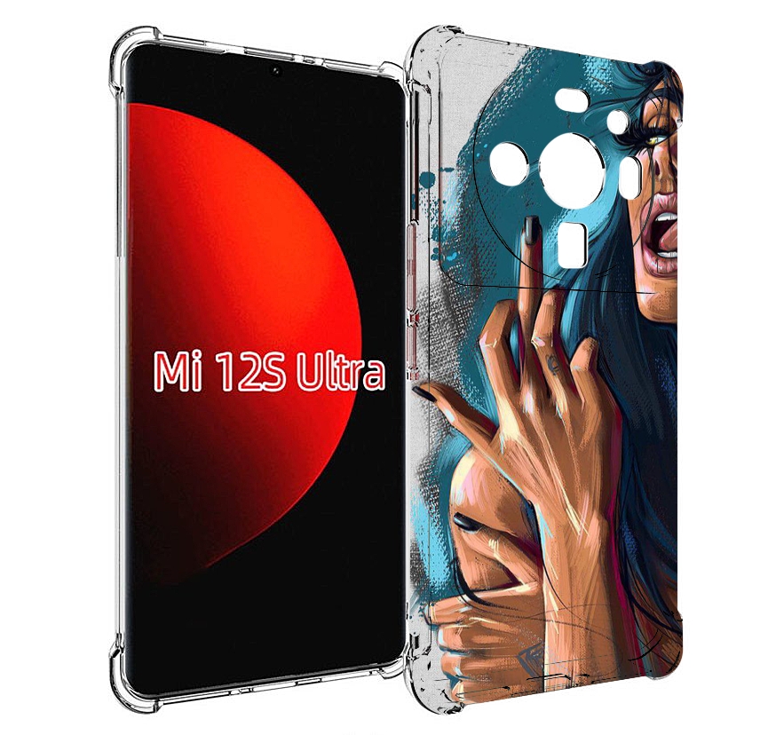 

Чехол MyPads Девушка-нарисованная-дерзкая женский для Xiaomi 12S Ultra, Прозрачный, Tocco