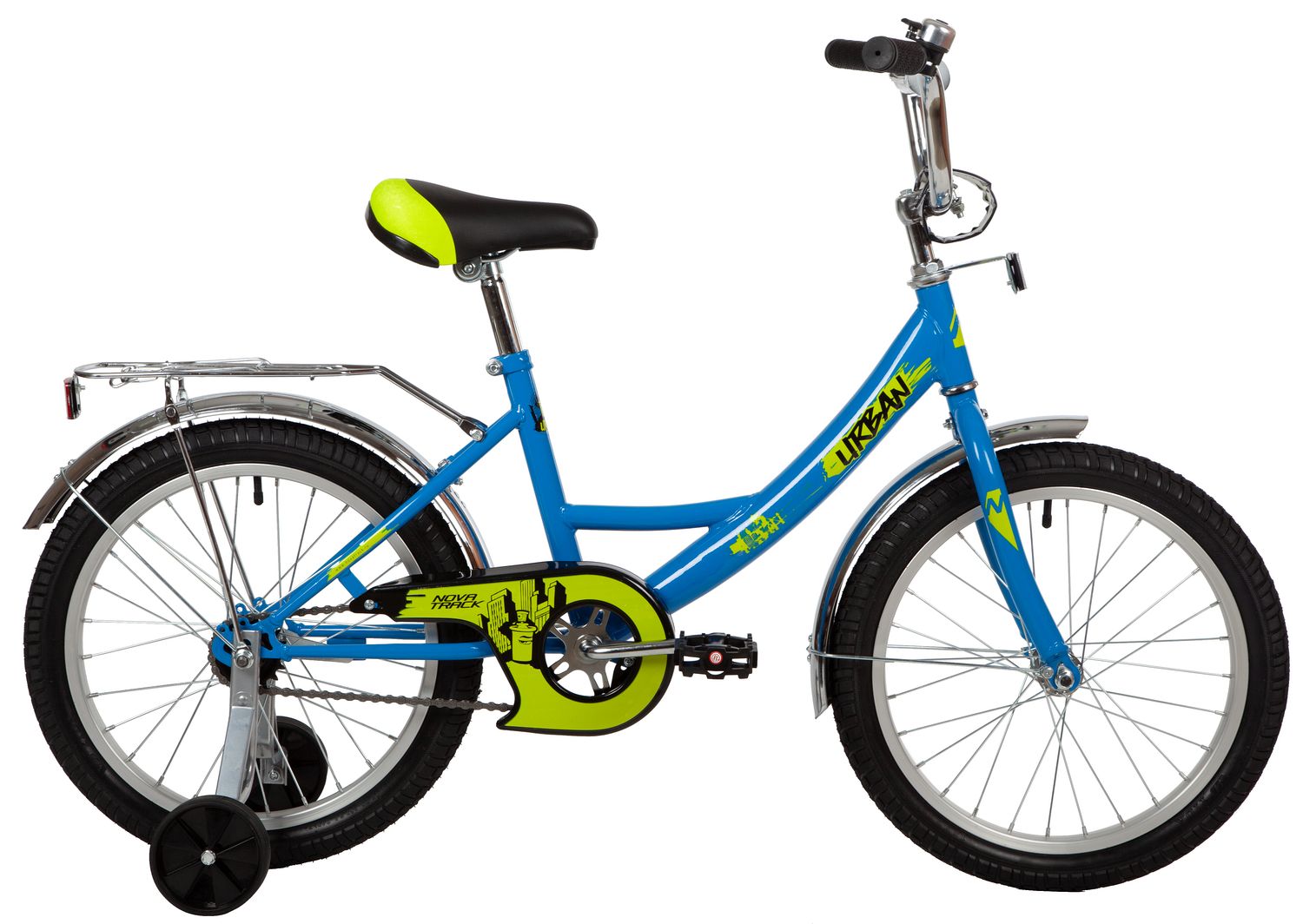 Велосипед 18 хардтейл Novatrack Urban (2022) количество скоростей 1 рама сталь 11,5 синий