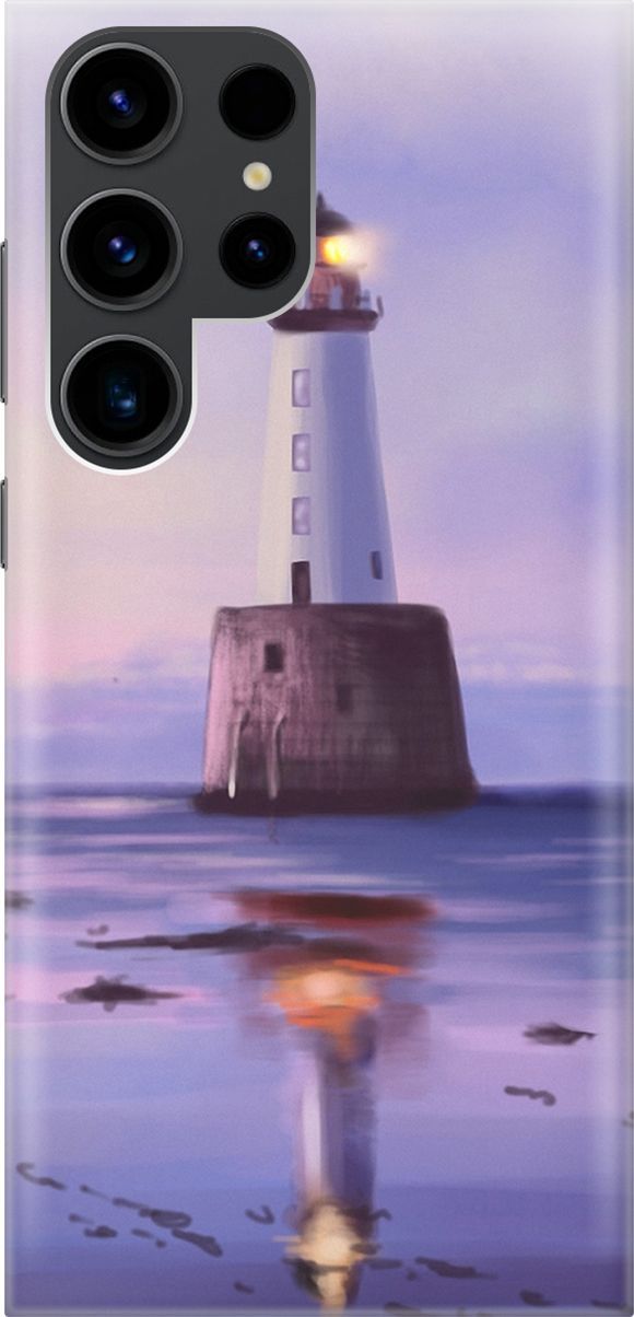 

Силиконовый чехол на Samsung Galaxy S23 Ultra с принтом "Маяк", Синий;фиолетовый, 158334
