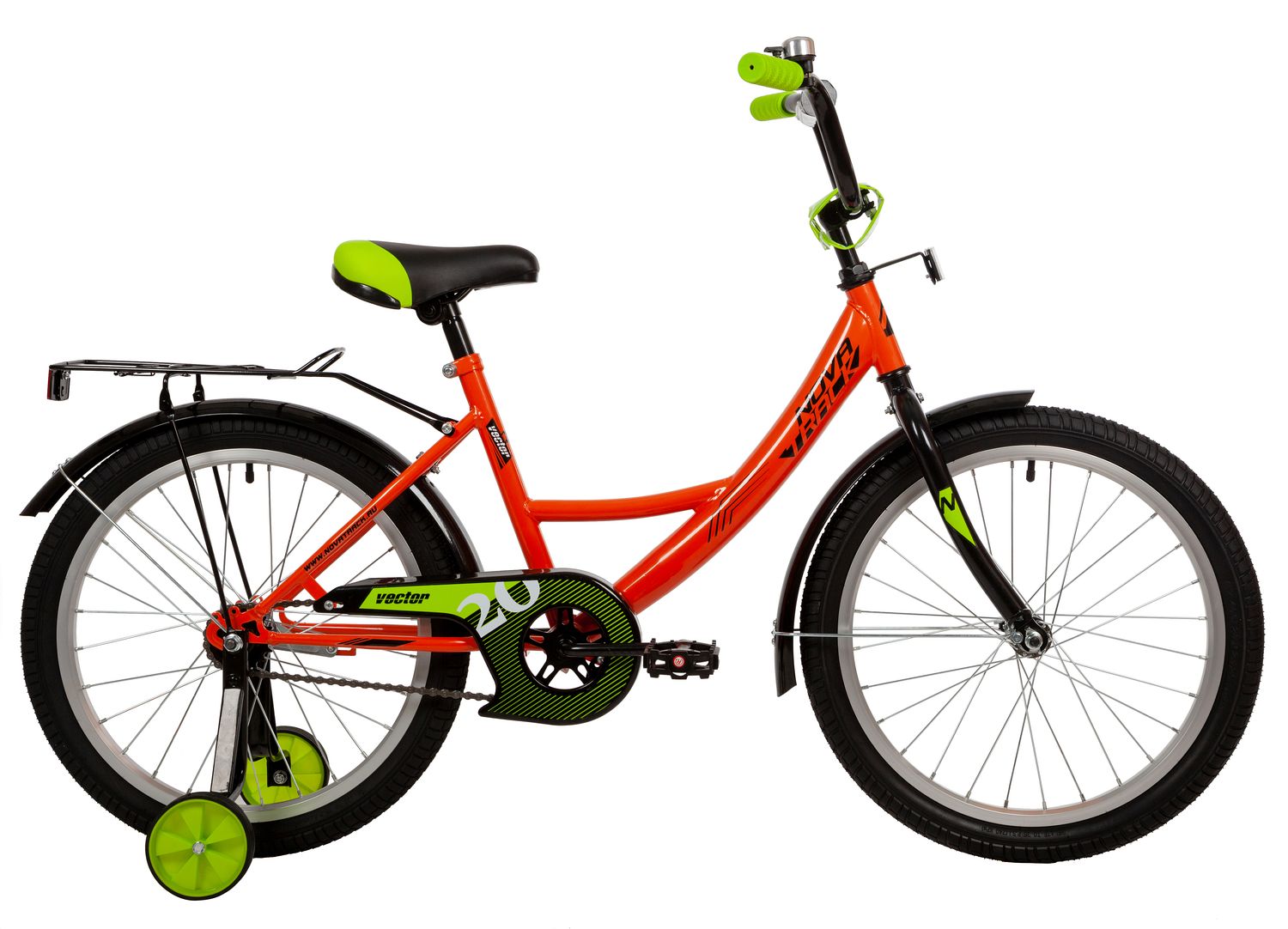 Велосипед 20 хардтейл Novatrack Vector (2022) количество скоростей 1 рама сталь 12 оранжев