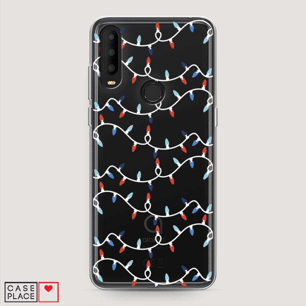 

Чехол на Alcatel 3X 5048Y (2019) "Разноцветная гирлянда", Белый;красный;синий, 170750-5