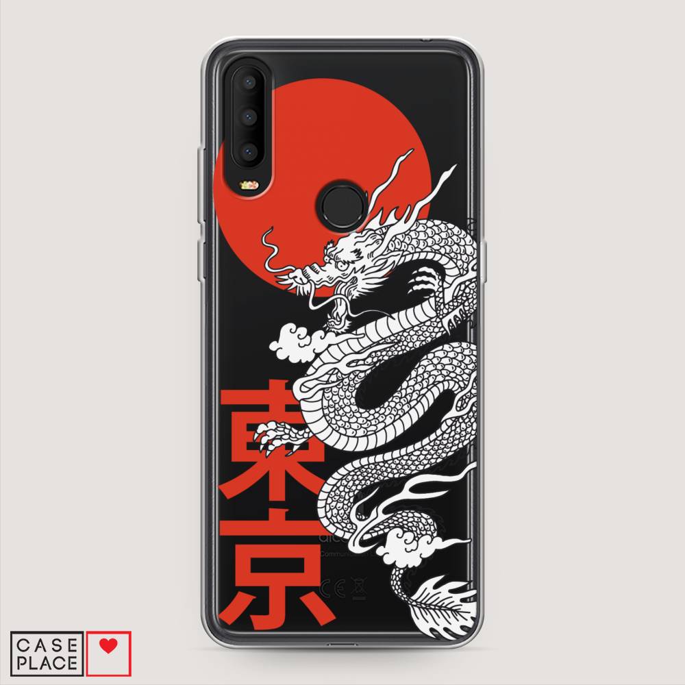 

Чехол на Alcatel 3X 5048Y (2019) "Китайский дракон", Черный;красный;белый, 170750-1