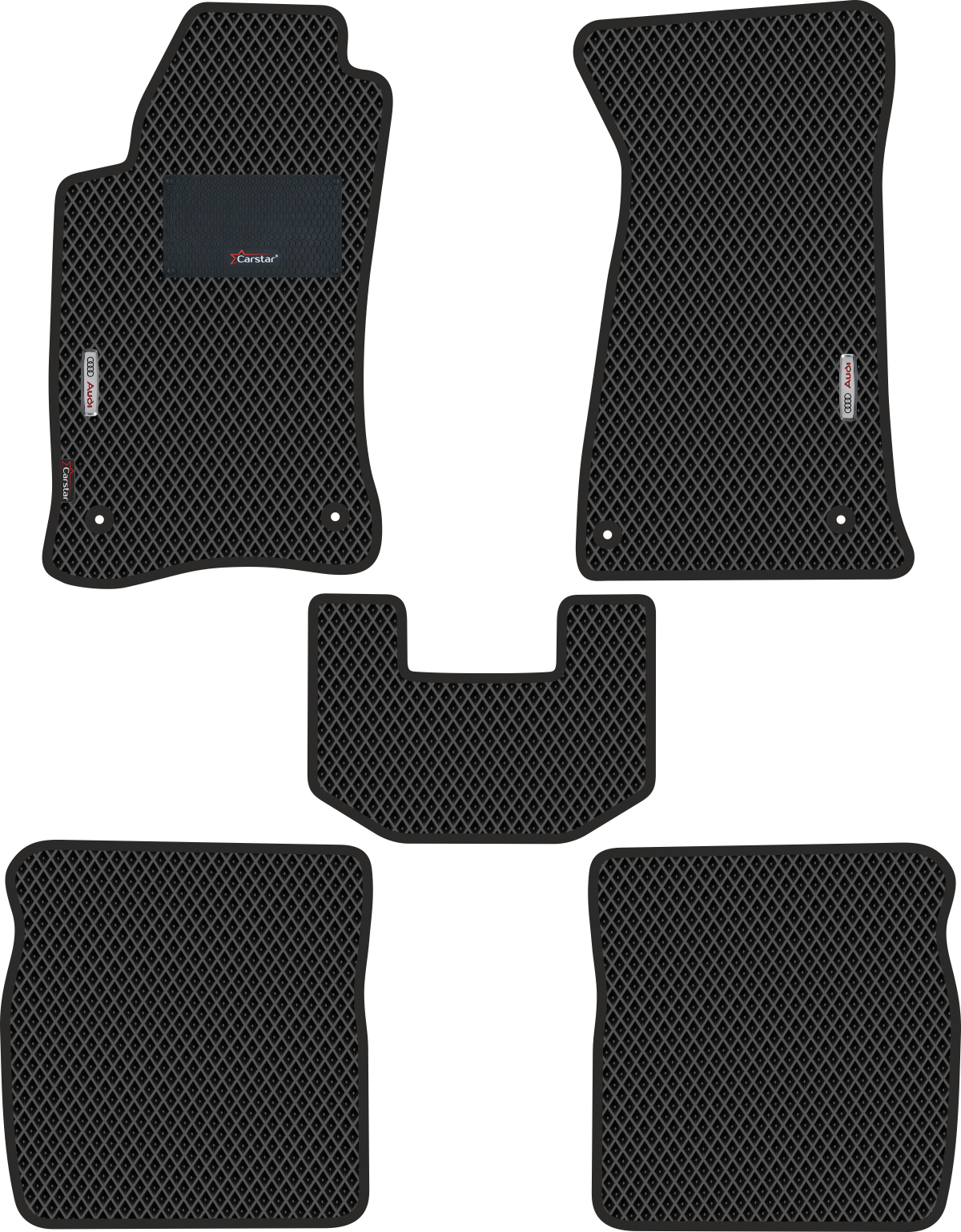 

Комплект ковриков Kupi-Kovrik EVA для Audi A80 B4 1991-1996, чёрный,подпятник,2 эмблемы
