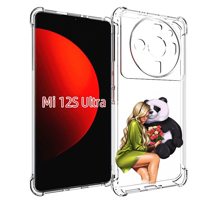 

Чехол MyPads Девушка-с-пандой-с-букетом женский для Xiaomi 12S Ultra, Прозрачный, Tocco