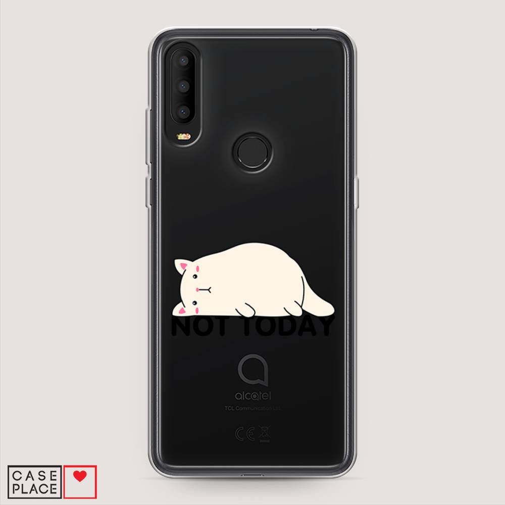 

Чехол на Alcatel 3X 5048Y (2019) "Cat not today", Белый;розовый;черный, 170750-1
