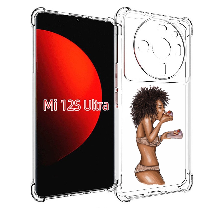 

Чехол MyPads Девушка-с-пирожными женский для Xiaomi 12S Ultra, Прозрачный, Tocco