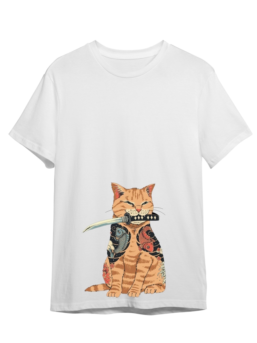 

Футболка унисекс СувенирShop Кот/Кошка/Якудза/Япония 1 белая L (48-50), Белый, "Кот/Кошка/Якудза/Япония" 1