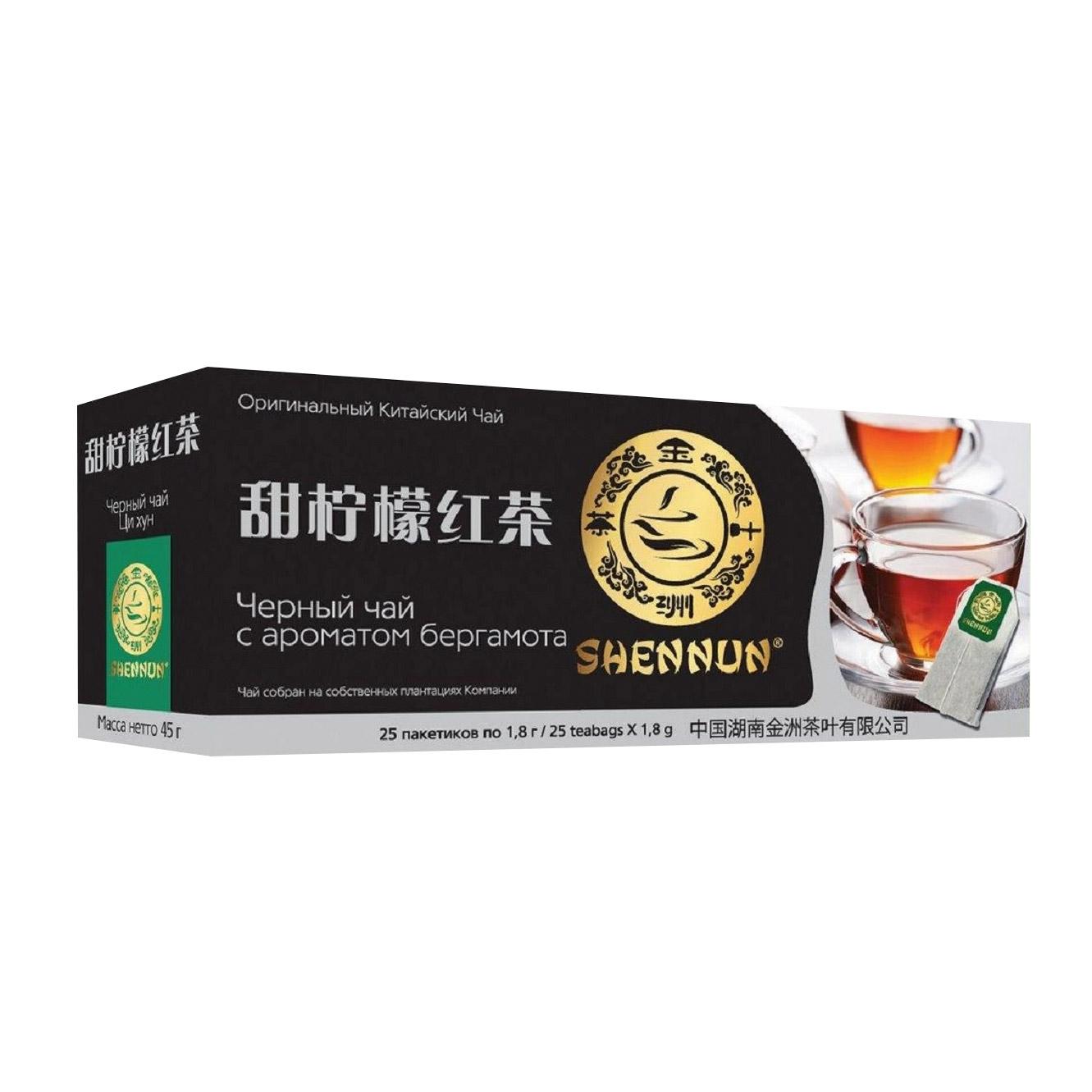Чай черный Shennun c бергамотом мелколистовой 1,8 г х 25 шт